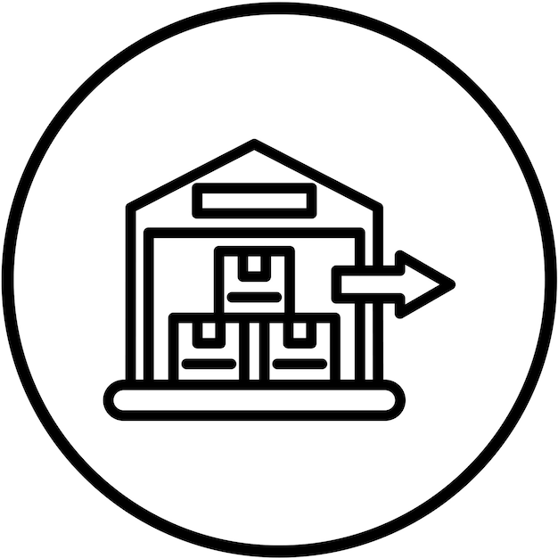 Estilo del icono de exportación de diseño vectorial