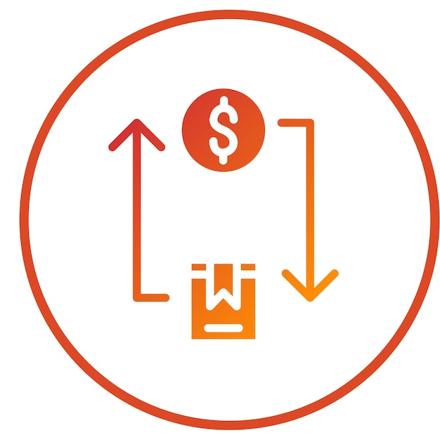 Estilo del icono de exportación de diseño vectorial