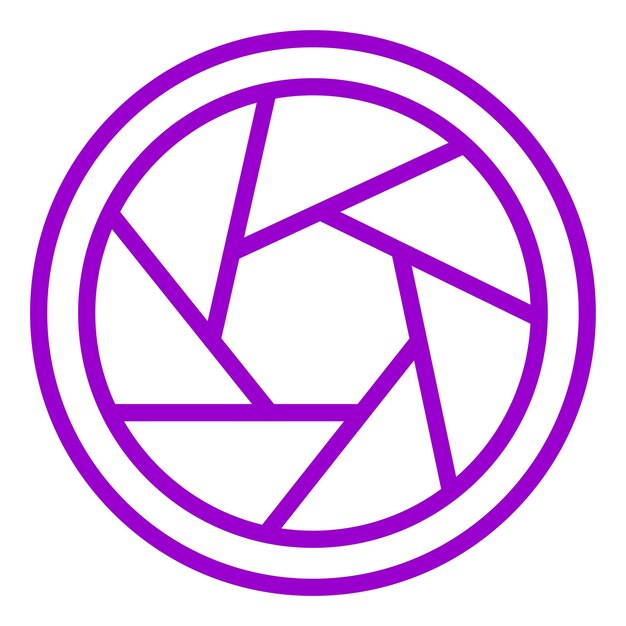 Estilo del icono de exposición de la cámara de diseño vectorial
