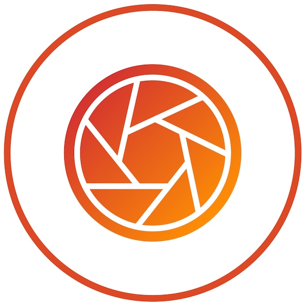 Estilo del icono de exposición de la cámara de diseño vectorial