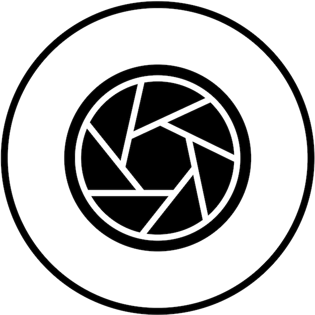 Estilo del icono de exposición de la cámara de diseño vectorial