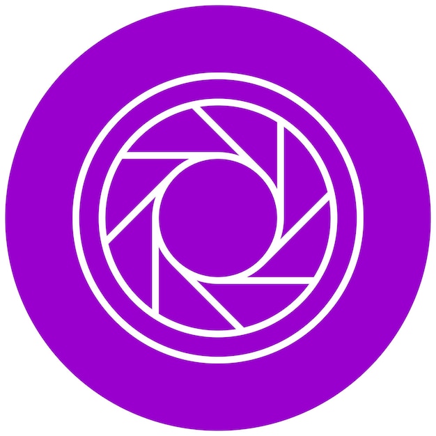 Estilo del icono de exposición de la cámara de diseño vectorial