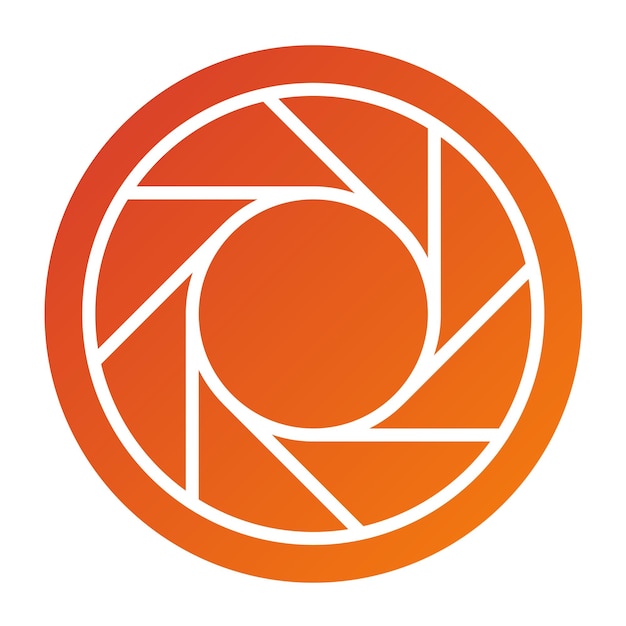 Estilo del icono de exposición de la cámara de diseño vectorial