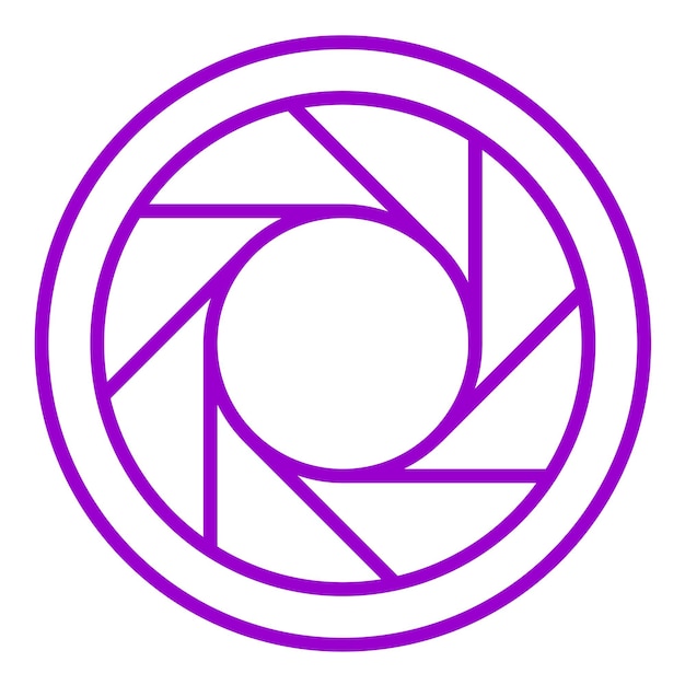 Estilo del icono de exposición de la cámara de diseño vectorial