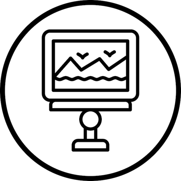 Estilo del icono de la exposición de diseño vectorial