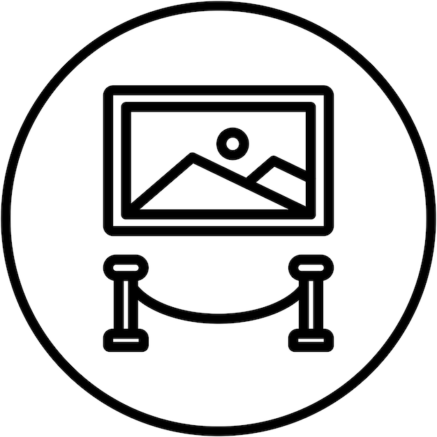 Estilo del icono de la exposición de diseño vectorial
