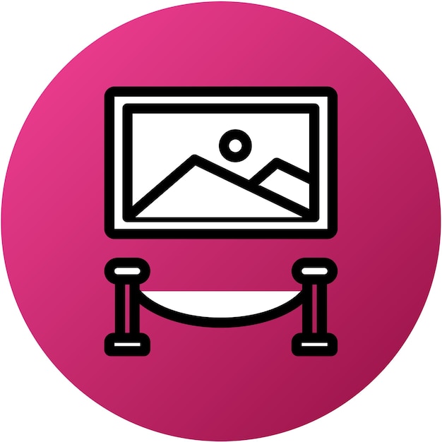 Estilo del icono de la exposición de diseño vectorial