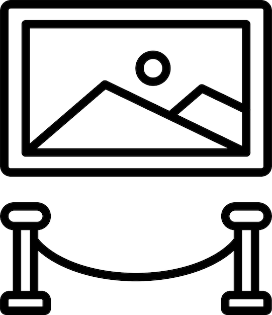 Estilo del icono de la exposición de diseño vectorial