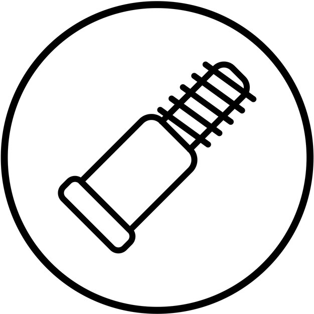 Estilo del icono de la extensión de la válvula de neumáticos de diseño vectorial