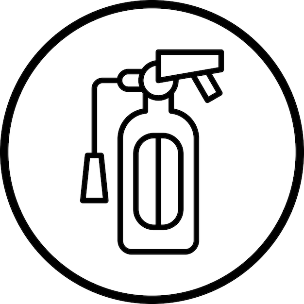 Estilo del icono del extintor de fuego de diseño vectorial