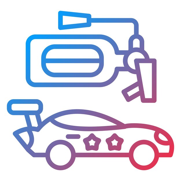 Estilo del icono del extintor de fuego de diseño vectorial