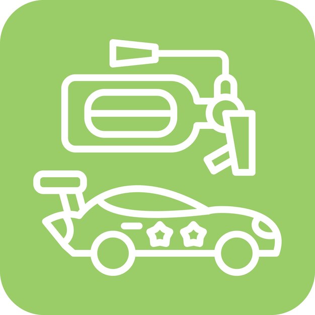 Estilo del icono del extintor de fuego de diseño vectorial