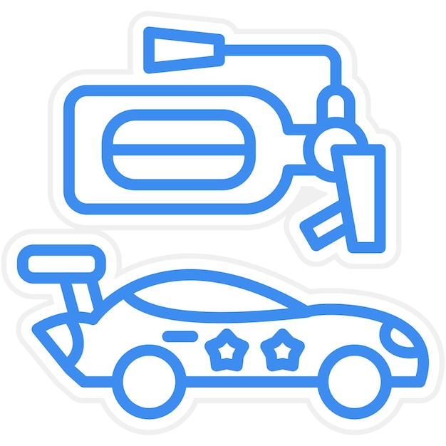 Estilo del icono del extintor de fuego de diseño vectorial