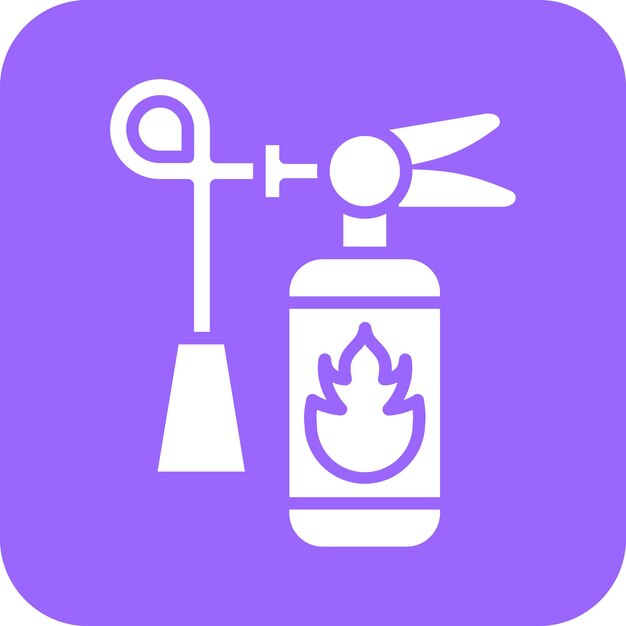 Estilo del icono del extintor de fuego de diseño vectorial