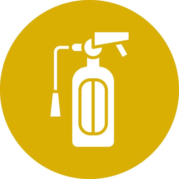 Estilo del icono del extintor de fuego de diseño vectorial