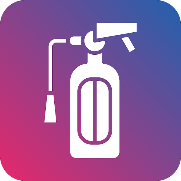 Estilo del icono del extintor de fuego de diseño vectorial