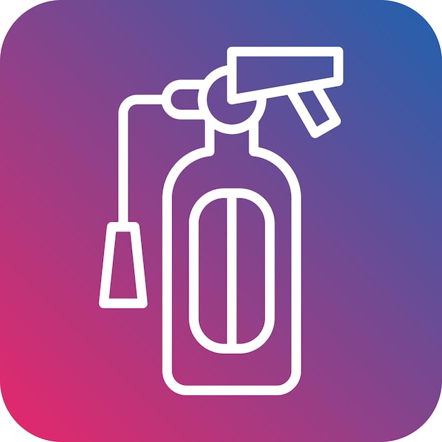Estilo del icono del extintor de fuego de diseño vectorial