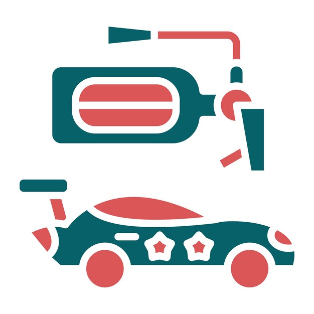 Estilo del icono del extintor de fuego de diseño vectorial