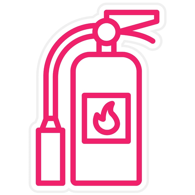 Estilo del icono del extintor de fuego de diseño vectorial