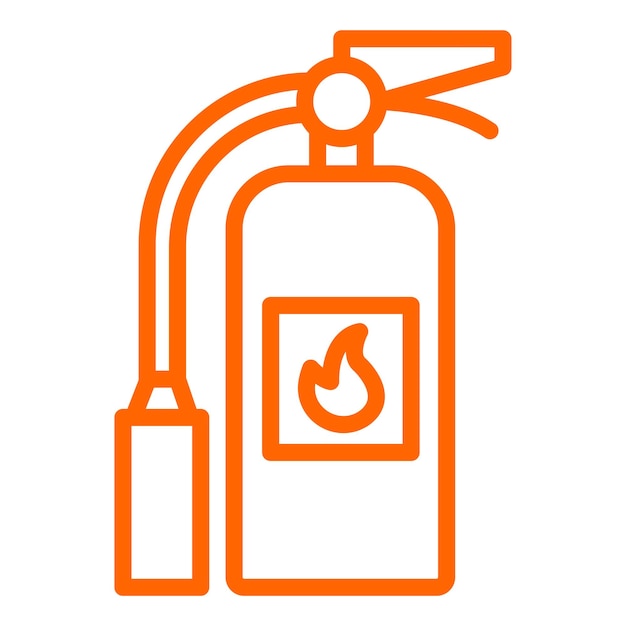 Estilo del icono del extintor de fuego de diseño vectorial