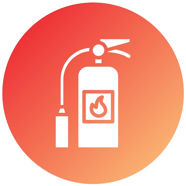 Estilo del icono del extintor de fuego de diseño vectorial