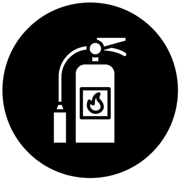 Estilo del icono del extintor de fuego de diseño vectorial