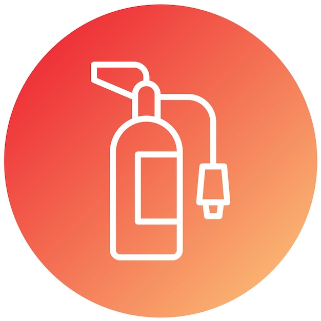 Estilo del icono del extintor de fuego de diseño vectorial