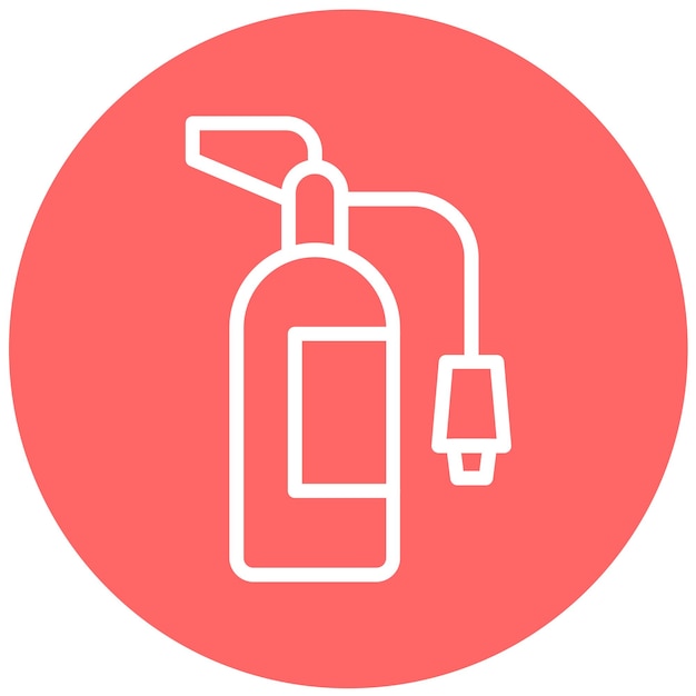 Estilo del icono del extintor de fuego de diseño vectorial
