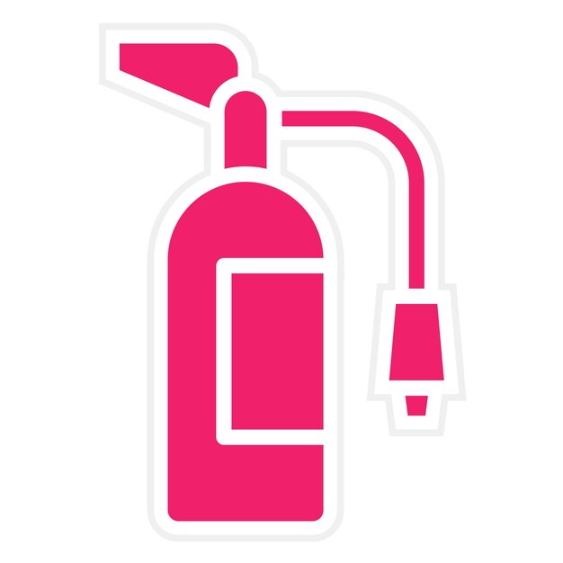 Estilo del icono del extintor de fuego de diseño vectorial