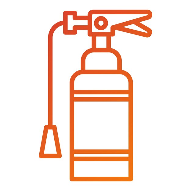 Estilo del icono del extintor de fuego de diseño vectorial