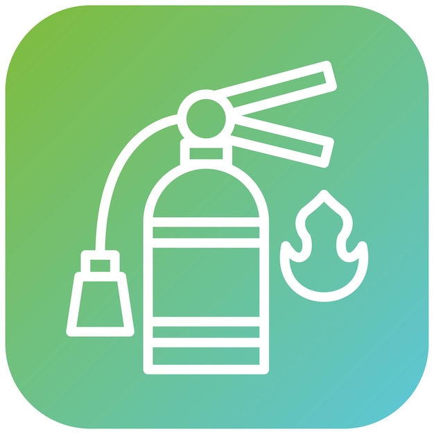 Estilo del icono del extintor de fuego de diseño vectorial