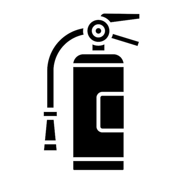 Estilo del icono del extintor de fuego de diseño vectorial