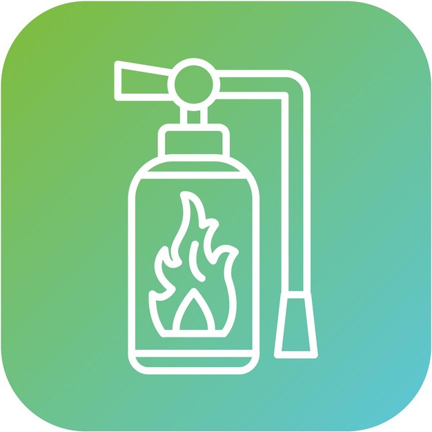 Estilo del icono del extintor de fuego de diseño vectorial