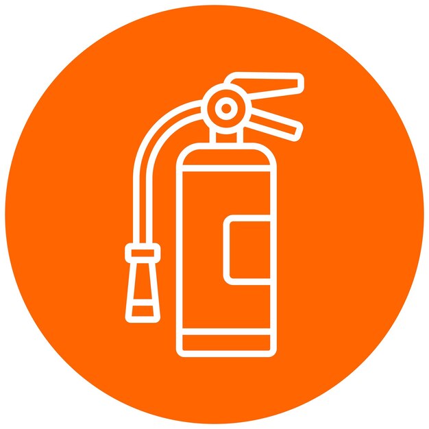 Estilo del icono del extintor de fuego de diseño vectorial