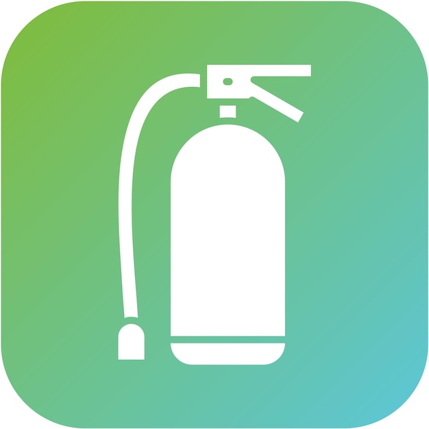 Estilo del icono del extintor de fuego de diseño vectorial