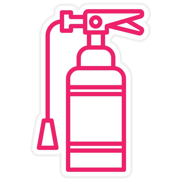 Estilo del icono del extintor de fuego de diseño vectorial