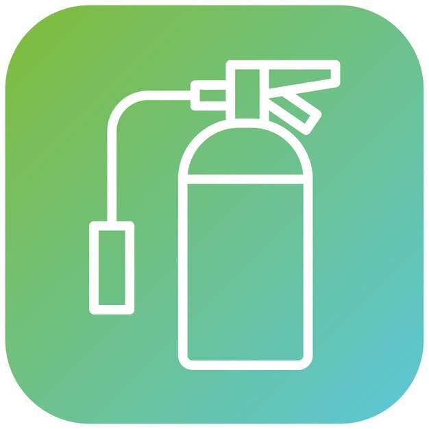Estilo del icono del extintor de fuego de diseño vectorial