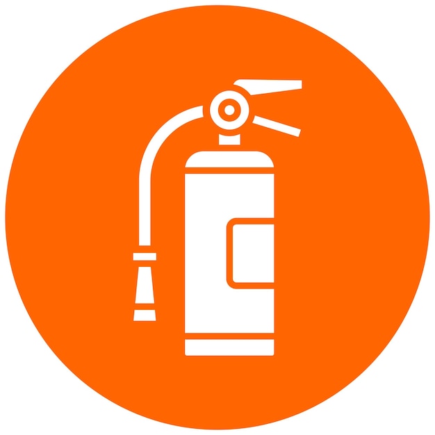 Estilo del icono del extintor de fuego de diseño vectorial
