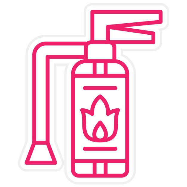 Estilo del icono del extintor de fuego de diseño vectorial