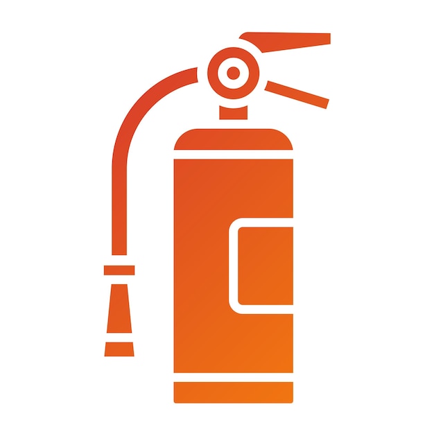 Estilo del icono del extintor de fuego de diseño vectorial