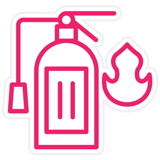Estilo del icono del extintor de fuego de diseño vectorial