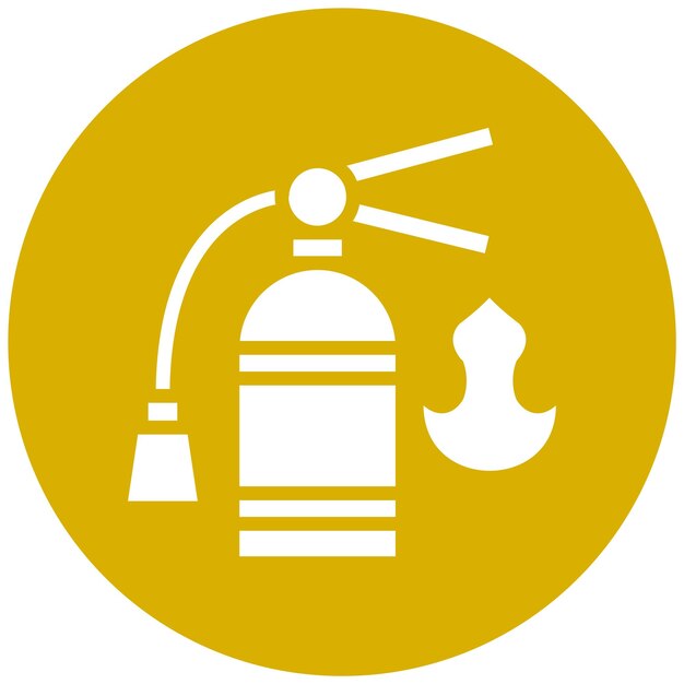Estilo del icono del extintor de fuego de diseño vectorial