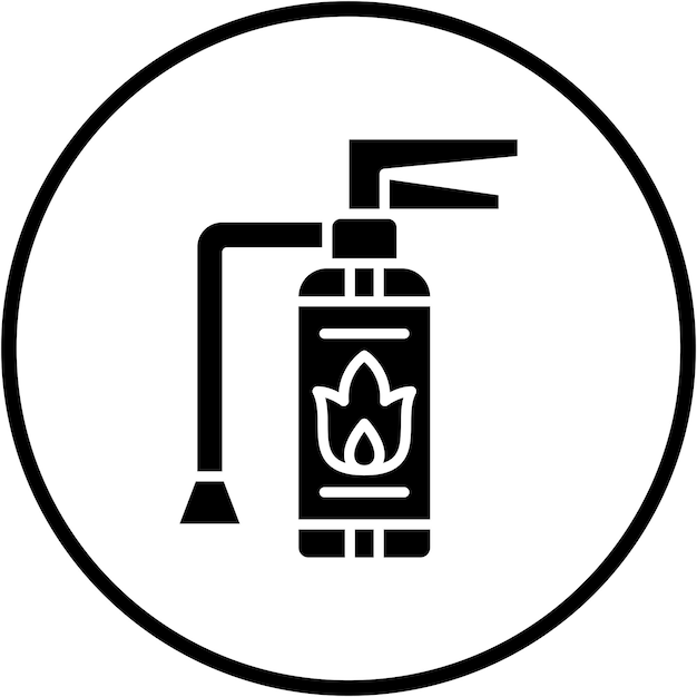 Estilo del icono del extintor de fuego de diseño vectorial
