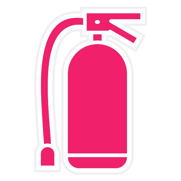 Estilo del icono del extintor de fuego de diseño vectorial