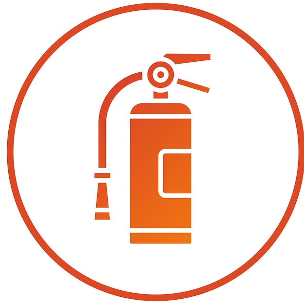 Estilo del icono del extintor de fuego de diseño vectorial