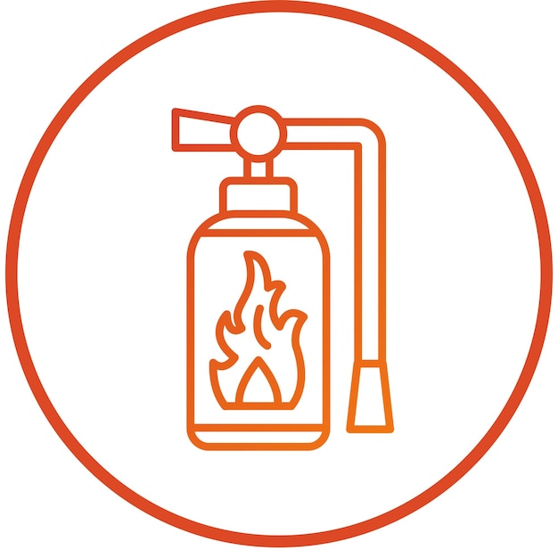 Estilo del icono del extintor de fuego de diseño vectorial