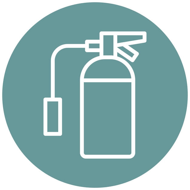 Estilo del icono del extintor de fuego de diseño vectorial