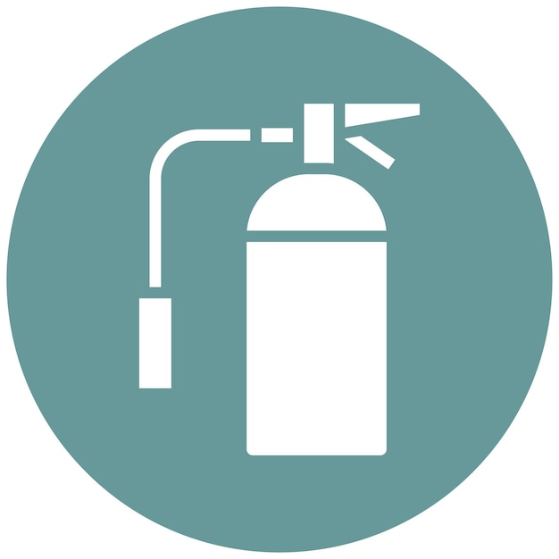 Estilo del icono del extintor de fuego de diseño vectorial