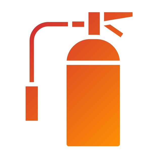 Estilo del icono del extintor de fuego de diseño vectorial