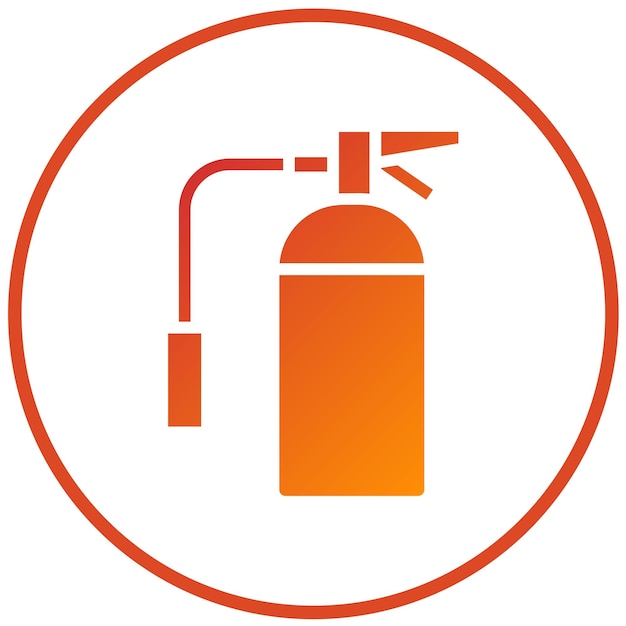 Estilo del icono del extintor de fuego de diseño vectorial